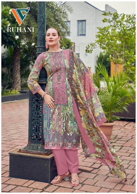 Vandana ruhani vol-38 cotton dress material designs in pune city wholesale shop